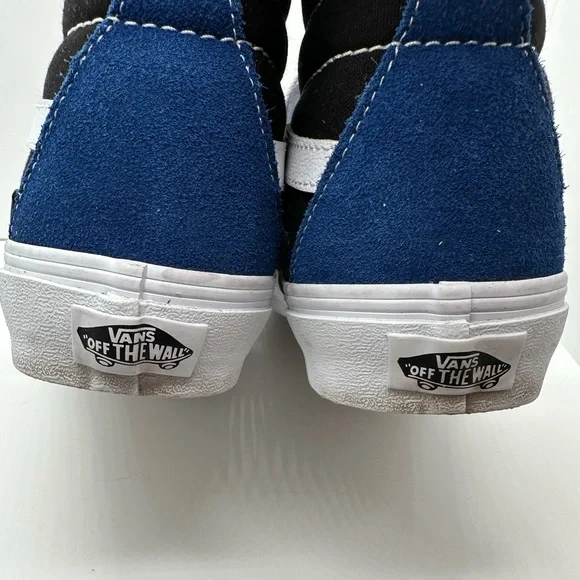 VANS Sk8-Hi Bolt True Blue & Black Suede Canvas High Top Sneakers Men’s Size 5.5 - Picture 6 of 11